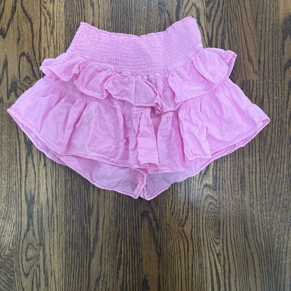 Pink Ruffled Mini Skirt